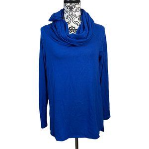 Gibsonlook | Women's Cobalt Blue Convertible Neckline Cozy Tunic XS